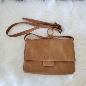 Arpel Uruguay Leather Trifold Crossbody Purse